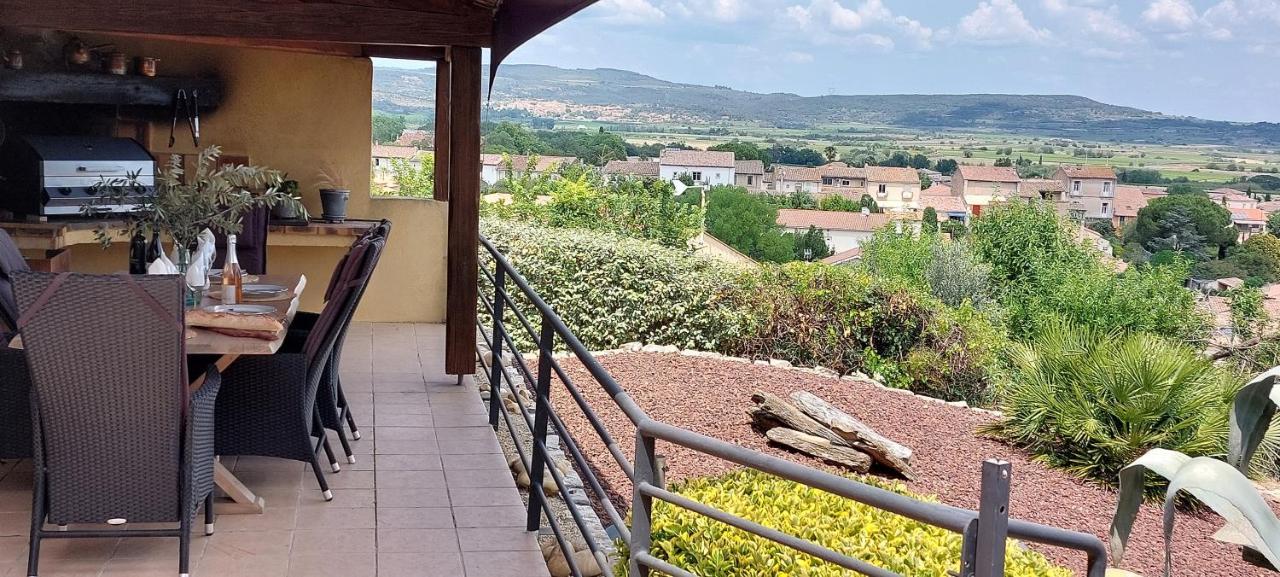 Beautiful Villa With A Stunning View Roujan Екстериор снимка
