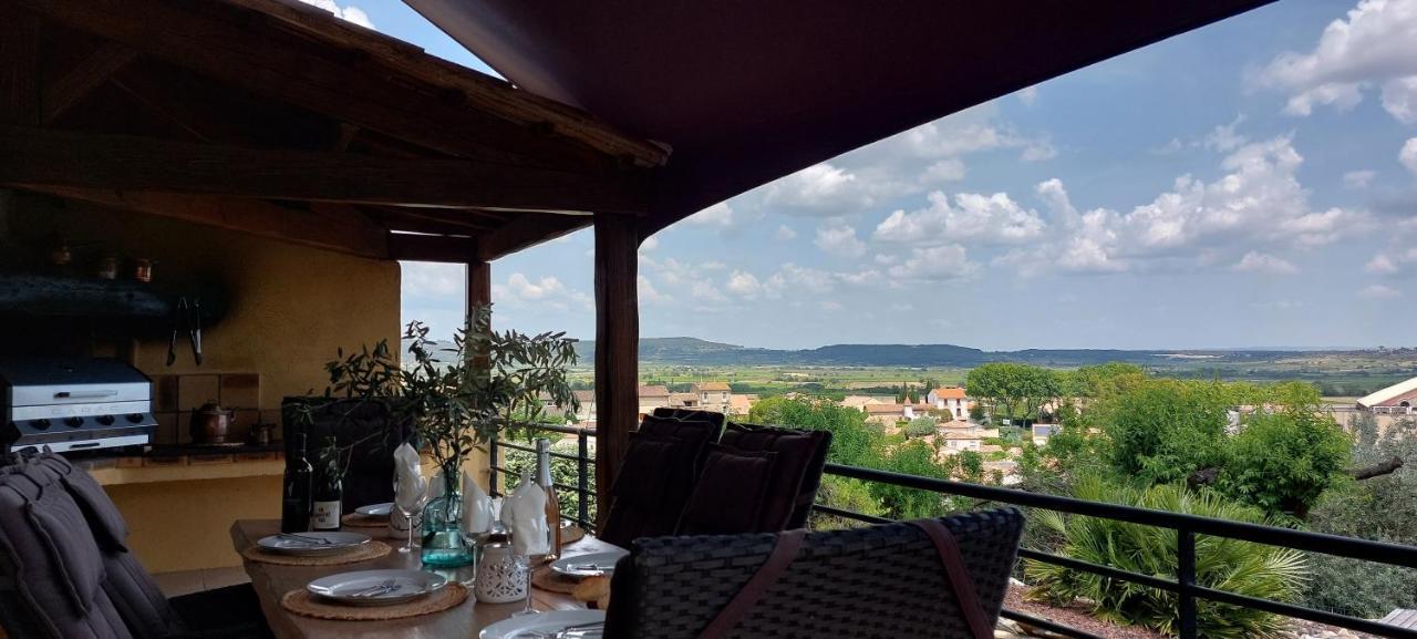 Beautiful Villa With A Stunning View Roujan Екстериор снимка