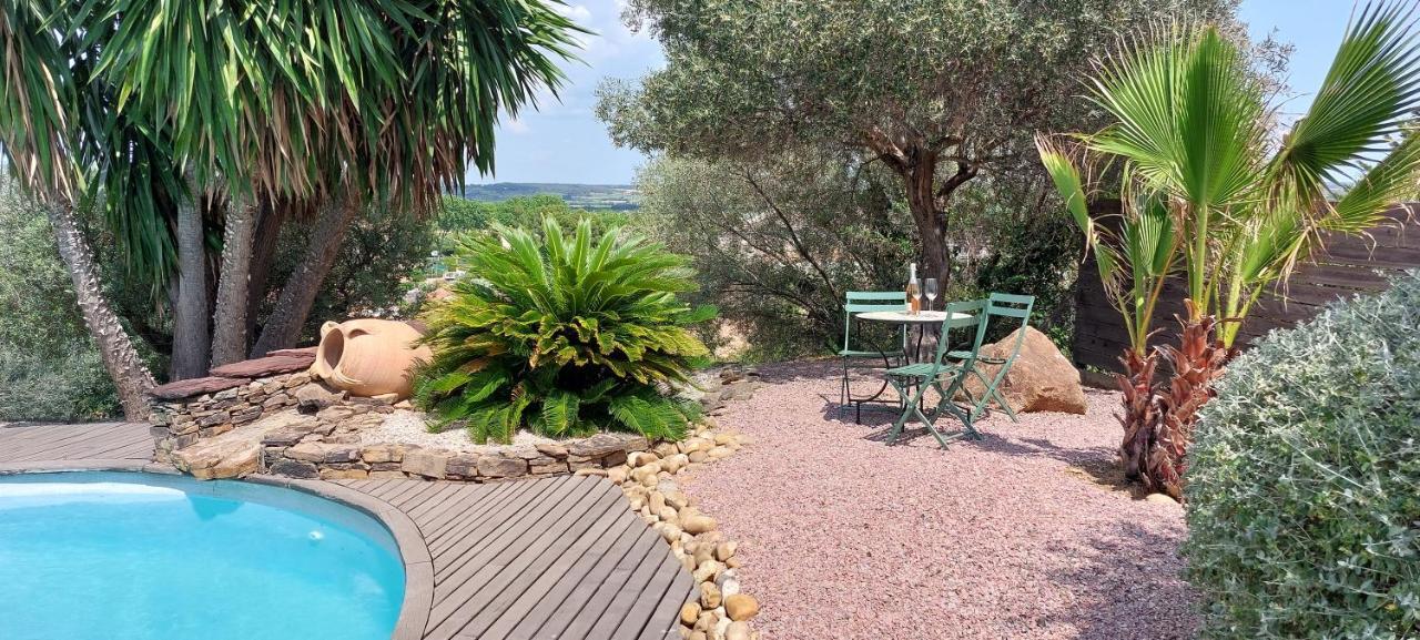 Beautiful Villa With A Stunning View Roujan Екстериор снимка